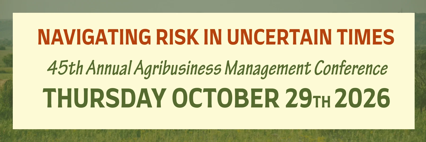45th Annual Agribusiness Management Conference